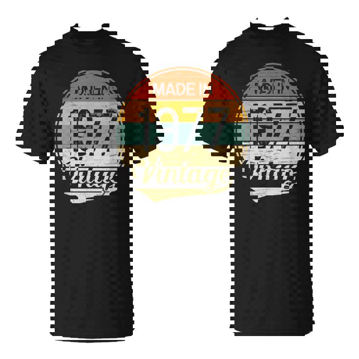 Regalo Uomo Donna 47 Compleanno -Intage Made In 1977 Maglietta