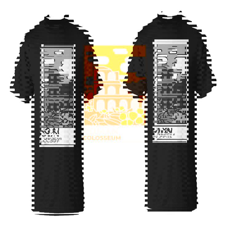Regalos Del Imperio Romano Antiguo Y Lindo Coliseo De Roma De Dibujos Animados Camiseta unisex