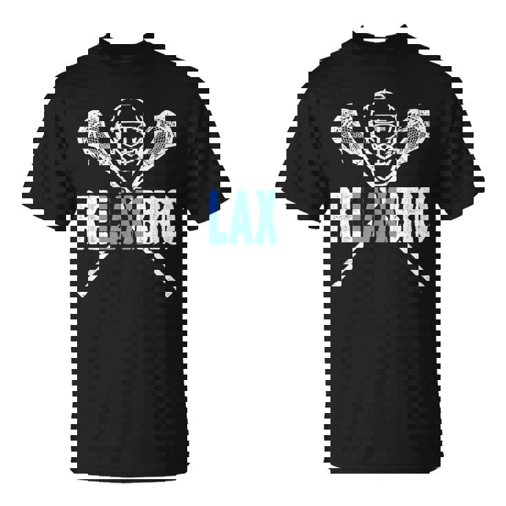 Relax Bro Lacrosse Skull Lax Player T Shirt Relax Bro Lacrosse Skull Lax Player T Shirt
