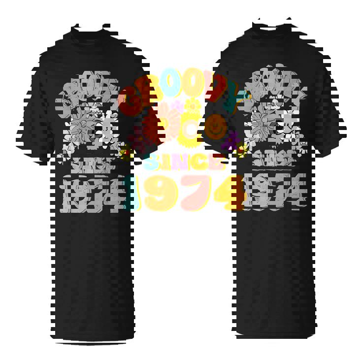 Retro Groovy Since 1974 Birthday 50 Years Old 50Th Birthday T-Shirt
