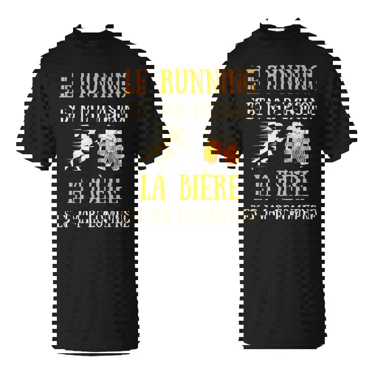 Running Bière Homme Humour Course À Pied Idée Cadeauintage T-Shirt