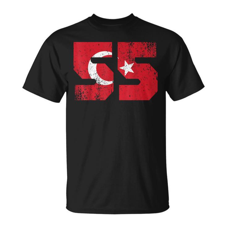 Samsun 55 Memleket Turkey Flag Idea T-Shirt