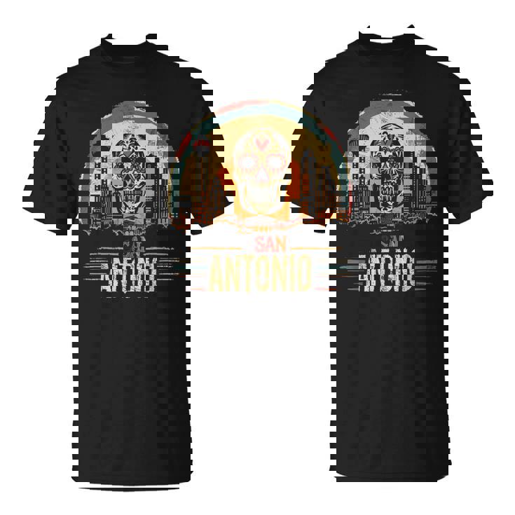 San Antonio Sugar Skull Cinco De Mayo Fiesta Matching T-Shirt