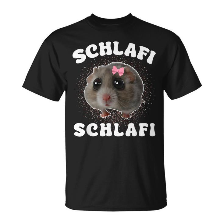 Schlafi Schlafi Sad Hamster Meme Hamster Sleep Sleep T-Shirt