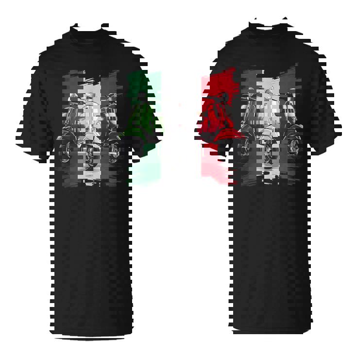 Scooter Bicicleta Motocicleta Scooter Bandera De Italia Ciclomotor Sin Mangas Camiseta unisex