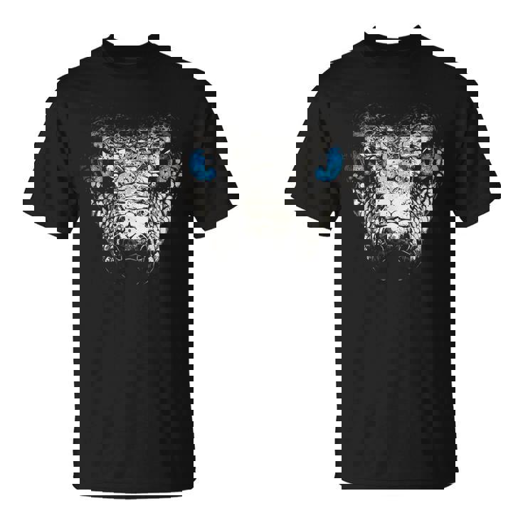 Serpiente Animal Motivo Ojos Azules Arte Serpiente Camiseta unisex