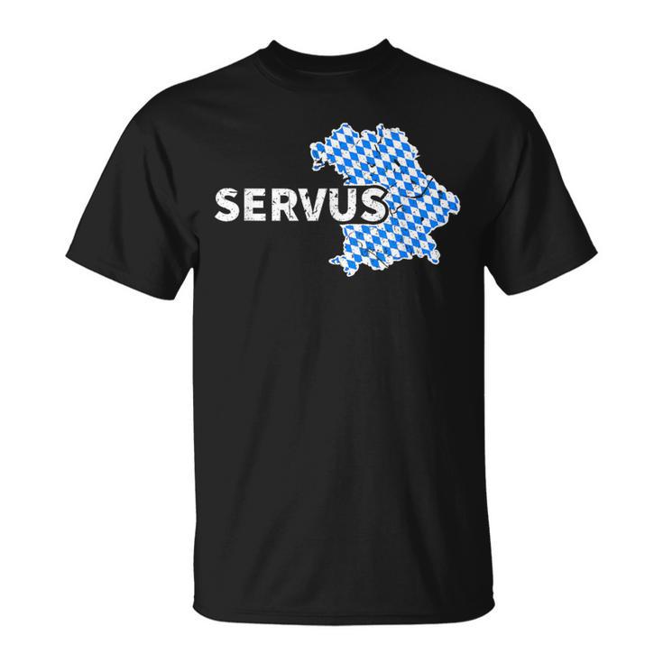 Servus Bayern Bavarian Slogan T-Shirt