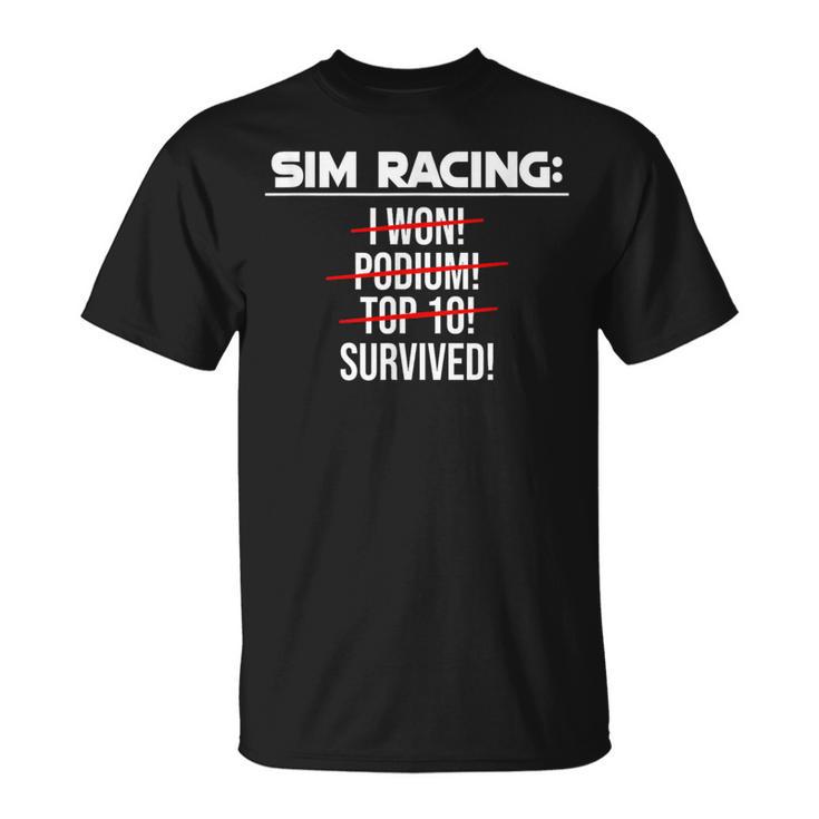 Simracing Gaming Sring Wheel Racing Game Simulator T-Shirt