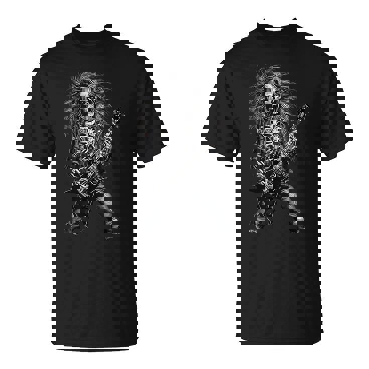 Skeleton Rocker With Guitar Skeleton Playing Guitar T-Shirt
