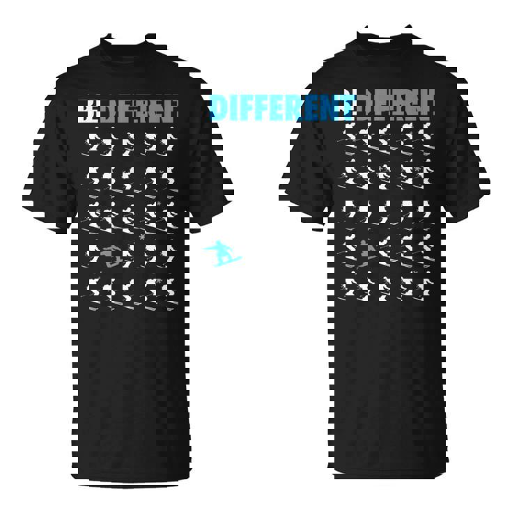 Snowboard Idea Regalo Snowboarder Delle Montagne Di Sport Maglietta