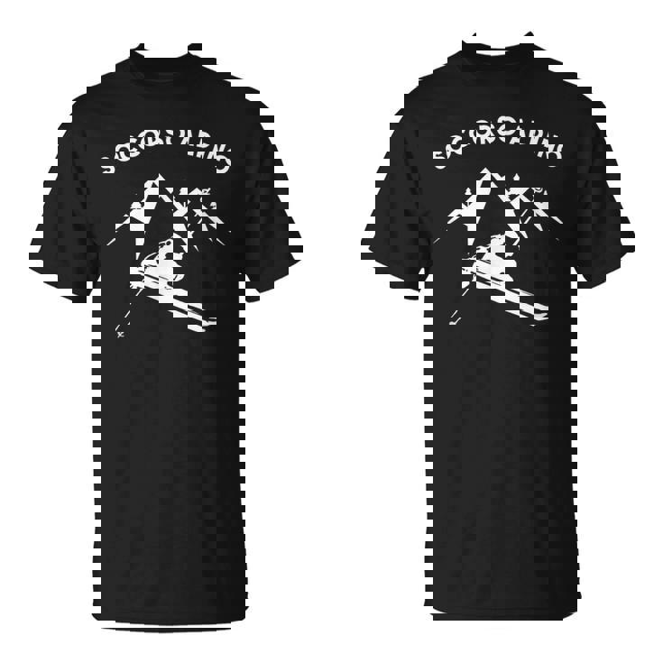 Maglietta Sci Maglietta Divertente Sciatore Ski More Worry Less