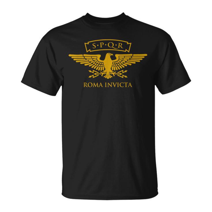 Spqr Águila Romana Roma Invicta Camiseta unisex