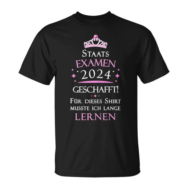 Staatsexamen Jura Teacher Medicine Pharmazie Bestanden 2024 T-Shirt