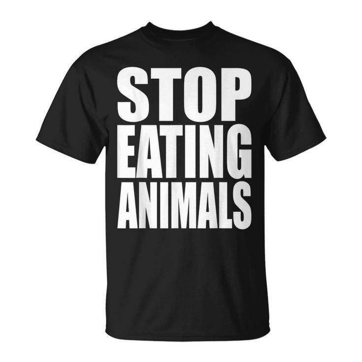 Stop Eating Animalseganegetarier Tierwohl T-Shirt