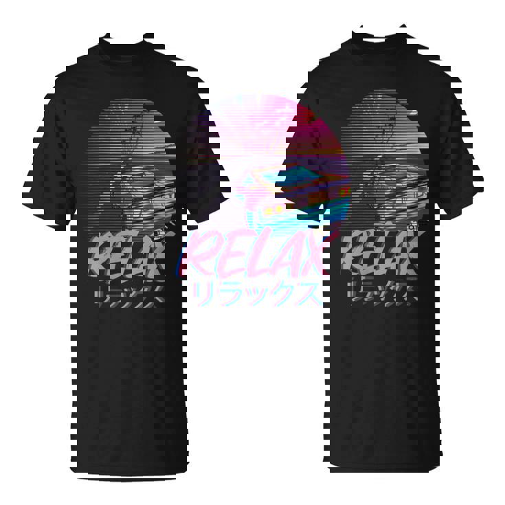 Style Esthétiqueaporwave Japanese Relax Kanji T-Shirt