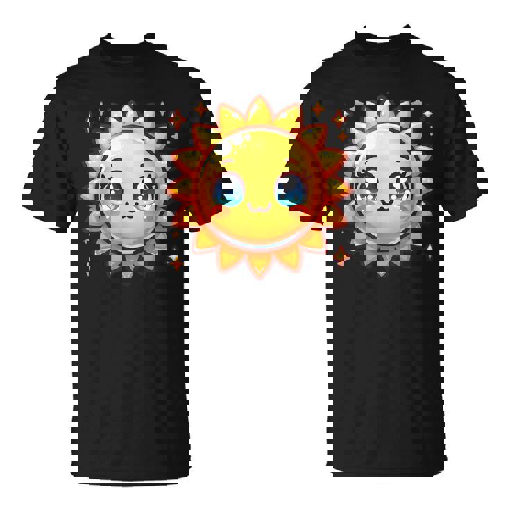 Summer Cute Kawaii Face Sun Sunshine Beach Lover Graphic T