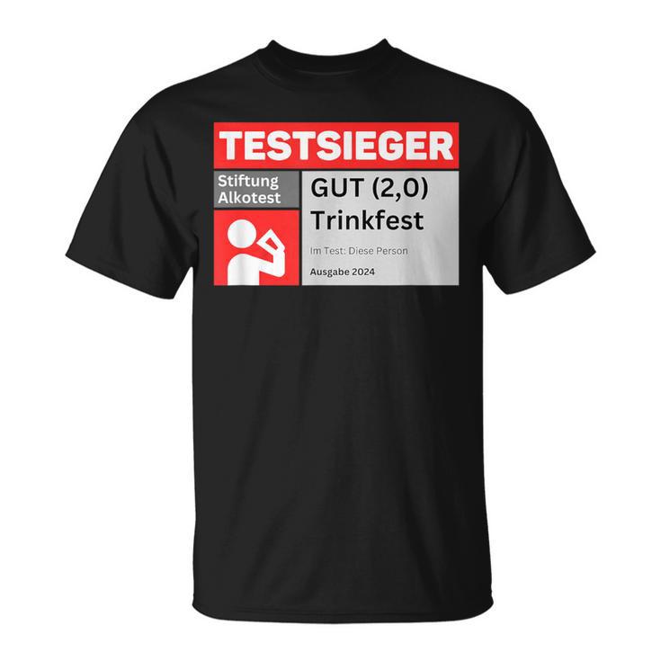 Test Winner Stiftung Alkotest Gut Trinkfest Malle Bumsbar T-Shirt