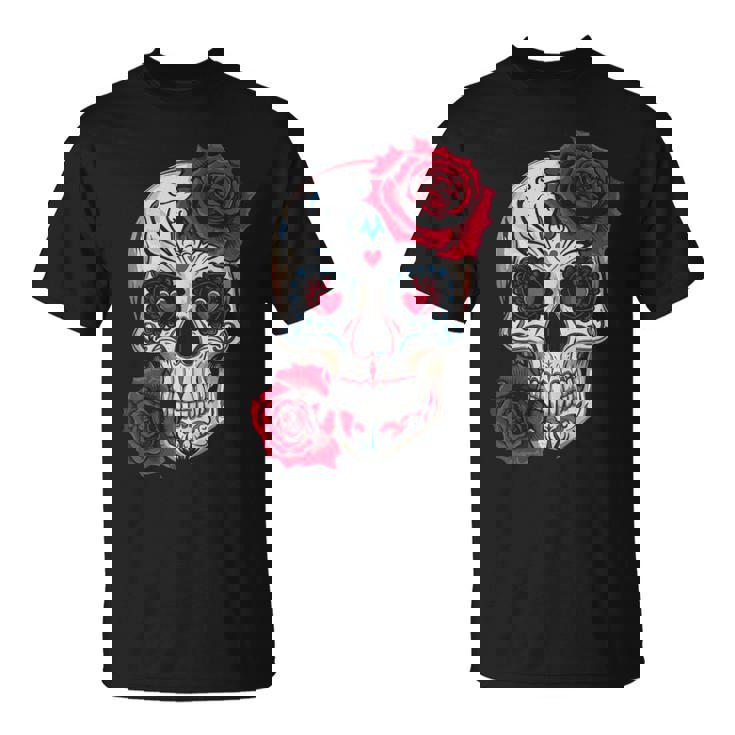Tete De Mort Mexicaine I Dia De Los Muertos T-Shirt