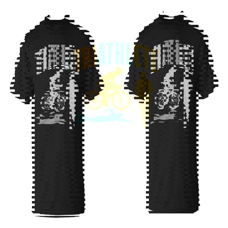 Triatleta Triatlones Triatlón Deportes Camiseta unisex