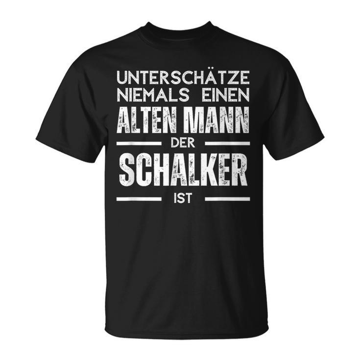 Unterschätze Niemals Einen Alten Mann Schalker T-Shirt