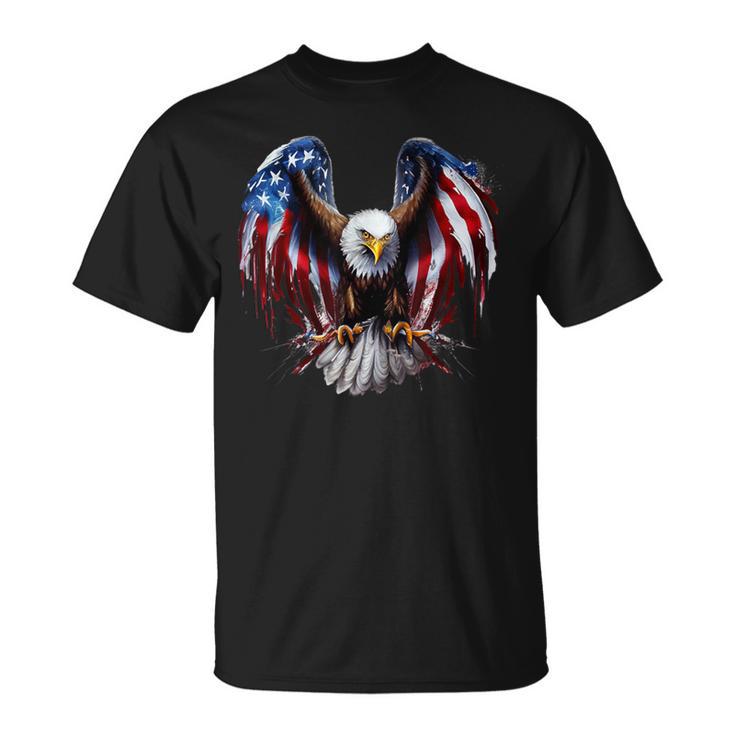 Us Flag As Eagle Usa Flag T-Shirt