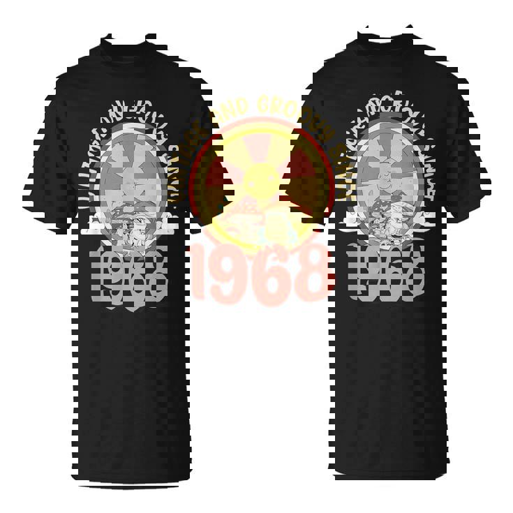 Vintage 1968 Retro Hippie Groovy 55Th Birthday Camiseta unisex
