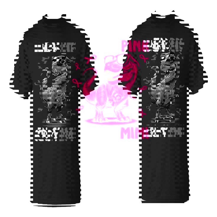 I Wear Pink For My Mimi T-Rex Dinosaur Breast Cancer T-Shirt