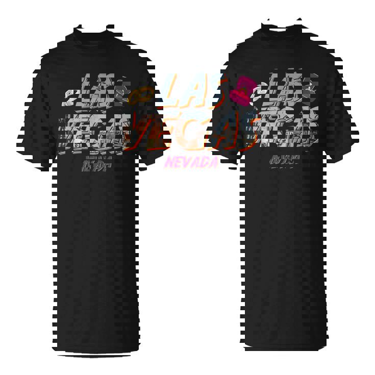 Wedding Las Vegas Nevada Bride Groom Bouquet Rings T-Shirt