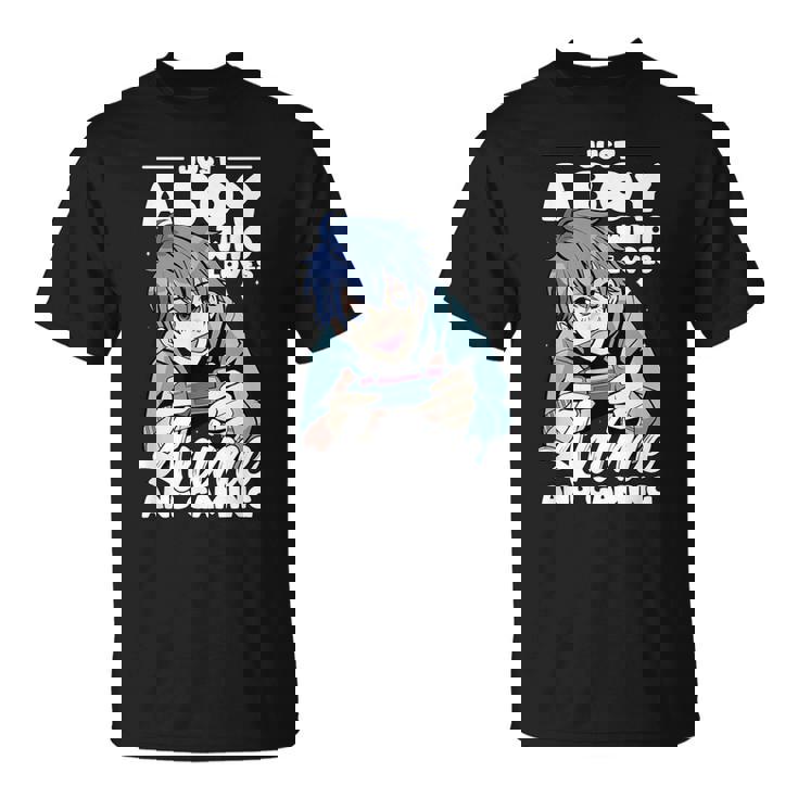 Weeaboo Es Solo Un Chico Que Ama El Anime Y Los Juegos Camiseta unisex