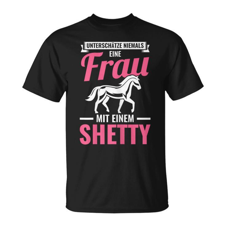 Women's Frau Mit Einem Shetland Pony Rider T-Shirt