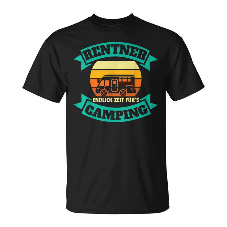 Women's Rentner Zeit Für Camping Ruhestand Pension Pension T-Shirt