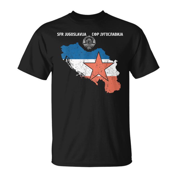 Yugoslavija Flag Balkan Sfrj Yugoslavia T-Shirt