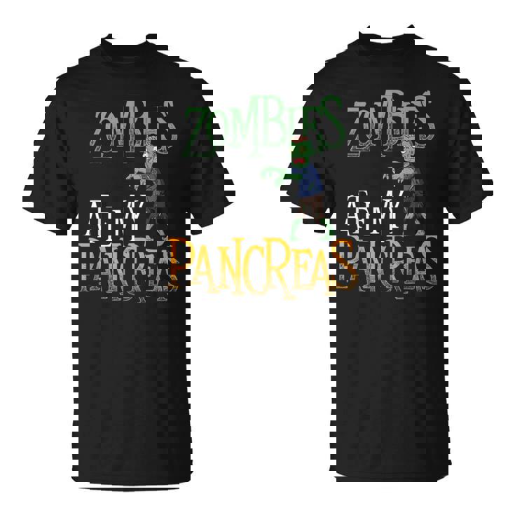 Zombies Comió Mi Páncreas T1d Diabetic Diabetes Conciencia Camiseta unisex