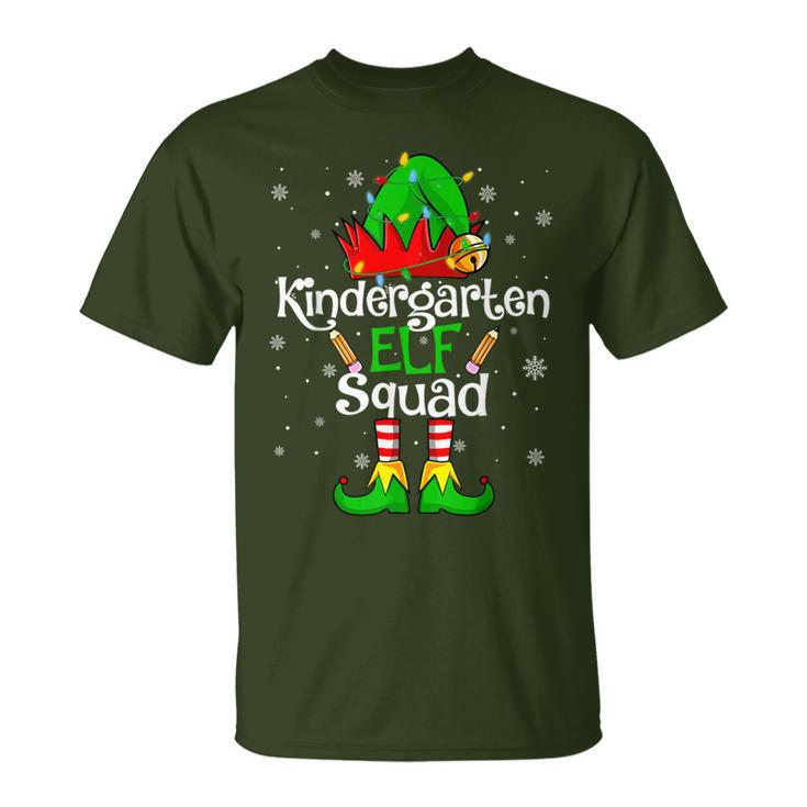 Christmas Kindergarten Elf Squad Teacher Student T-Shirt