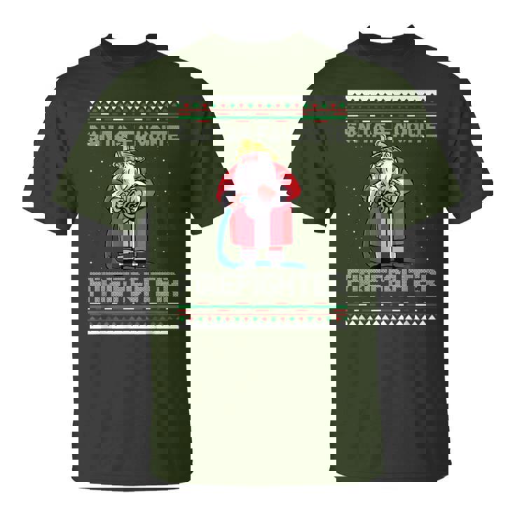 Firefighter Ugly Christmas Sweaters T-Shirt