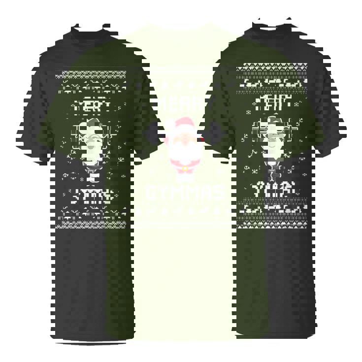 Gym Lover Ugly Christmas Sweater For Holidays T-Shirt