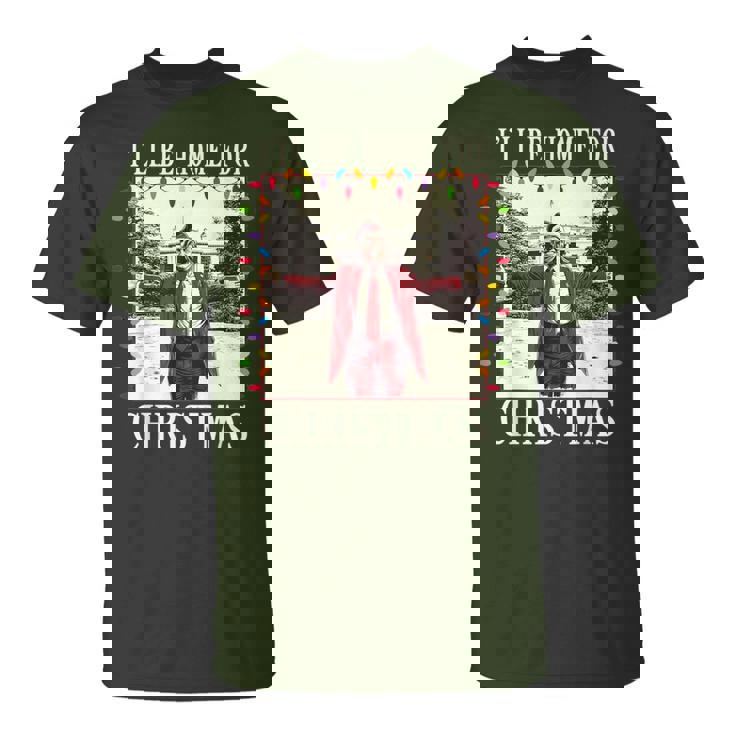 I'll Be Home For Christmas 2024 Family Xmas Pajamas Matching T-Shirt