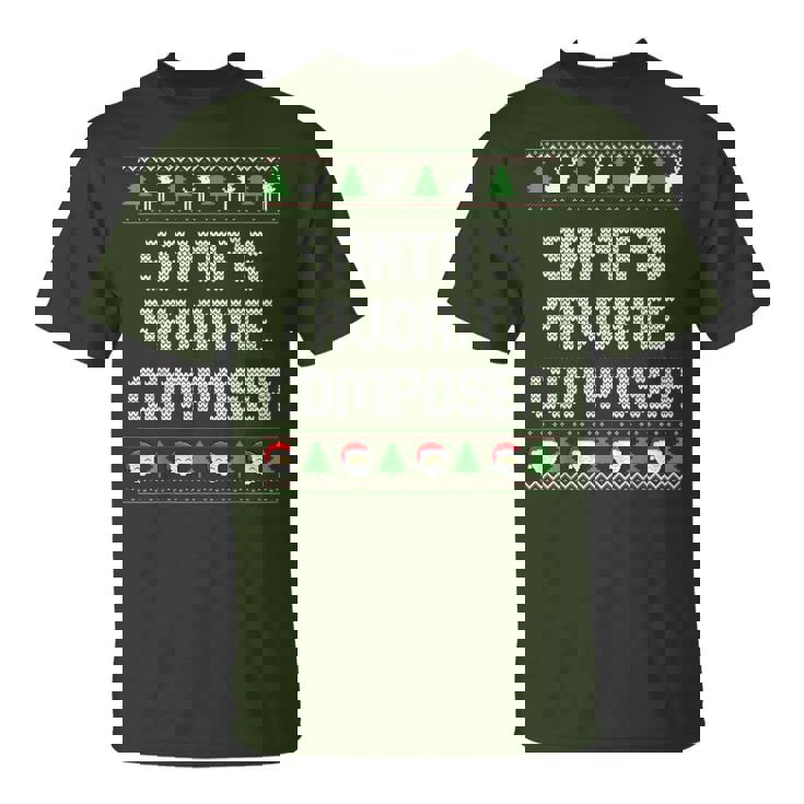 Santa's Favorite Composer Ugly Christmas Sweater T-Shirt