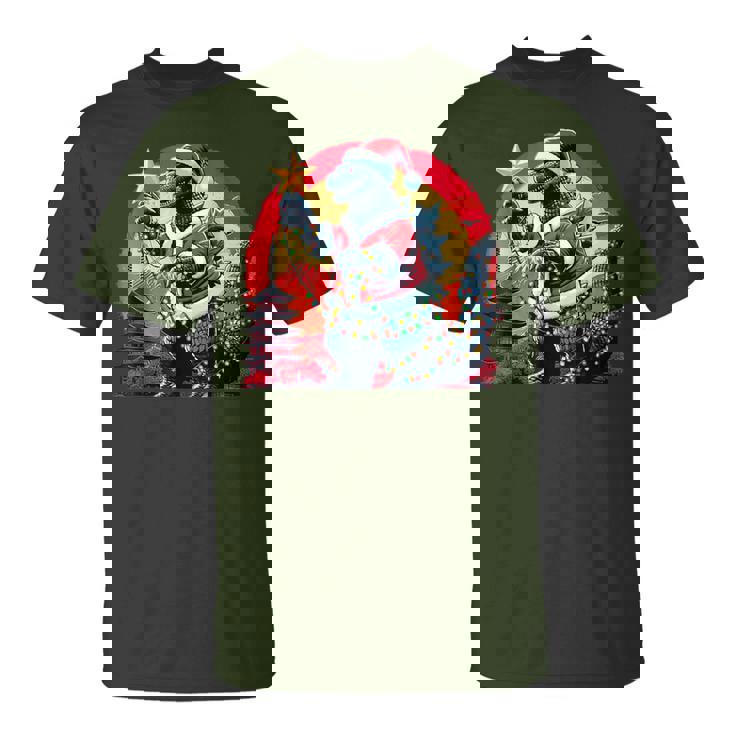 Santazilla Japanese Monster Kaiju Dinosaur Christmas T-Shirt