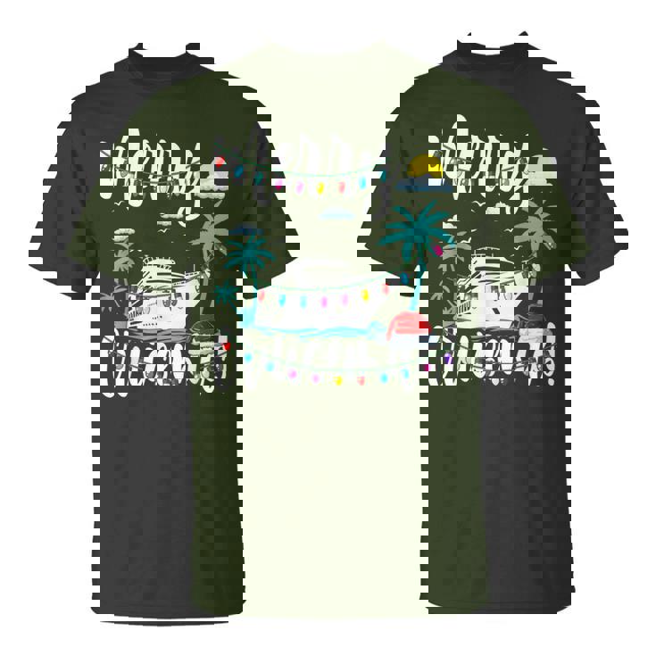 Tropical Heartbeat Christmas Cruise Merry Cruisemas T-Shirt