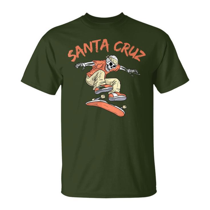 Vintage Santa Cruz California Skeleton Skateboarder T-Shirt