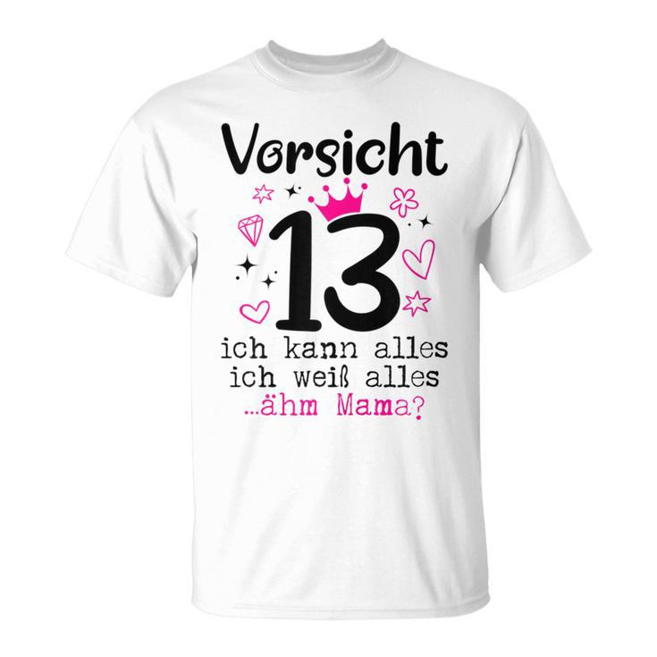 13Th Birthday Girl -Orsicht 13 Years Nager T-Shirt