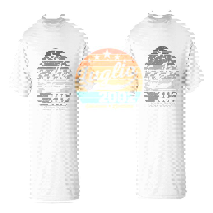 22 Anni Compleanno Uomo Donna Regalo Lugliointage 2002 Maglia A Manica Maglietta