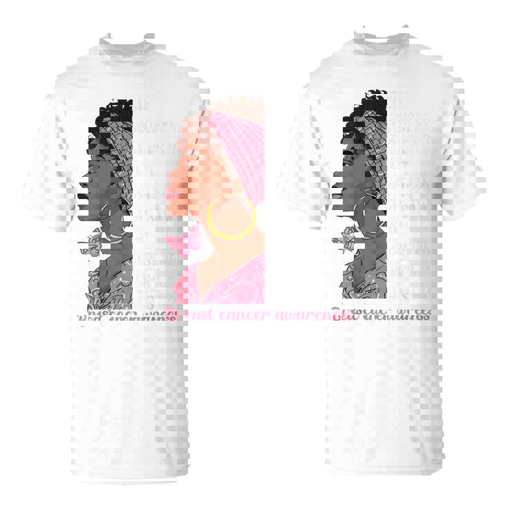 African American Breast Cancer Awareness T-Shirt Black Women African American Breast Cancer Awareness T-Shirt Black Women