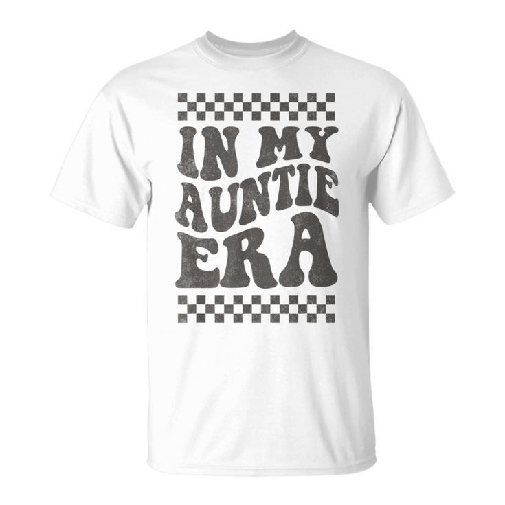 In My Auntie Era Retro Groovy Cool Aunt Auntie Club Gray T-Shirt