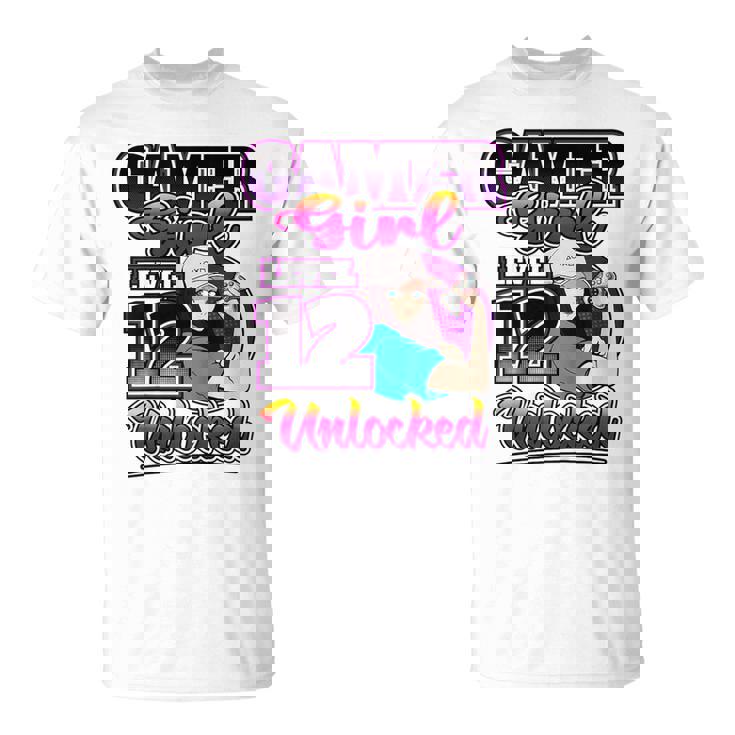 Bambino Gamer Girl Level 12Ideo Gioco Sbloccato Regalo Di Compleanno Ragazze Maglietta
