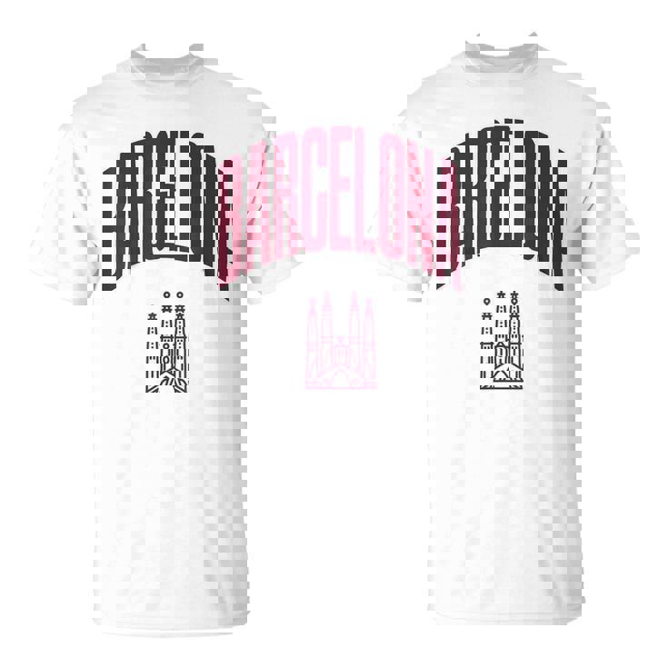 Barcelona Ciudad Estilo Retro Clásico De Los 90 Camiseta unisex