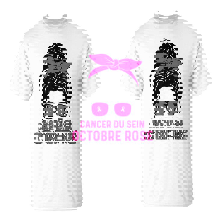 Octobre Rose Ruban Rose Lutte Contre Cancer Du Sein T-shirt à