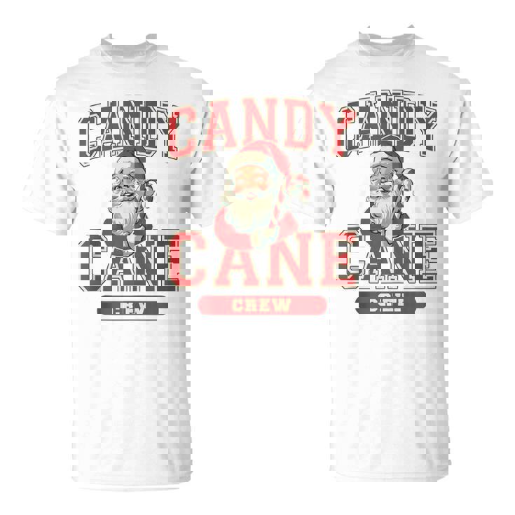 Santa Claus Candy Cane Throne Christmas Boys Girls Kids T-Shirt