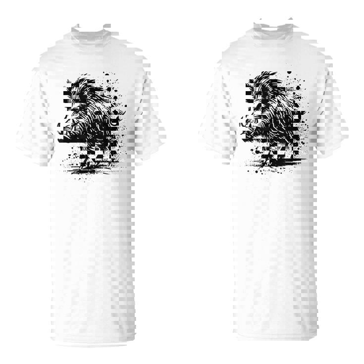 Chasseur Sanglier Motiv Chasse Chasseur Sanglier T-Shirt